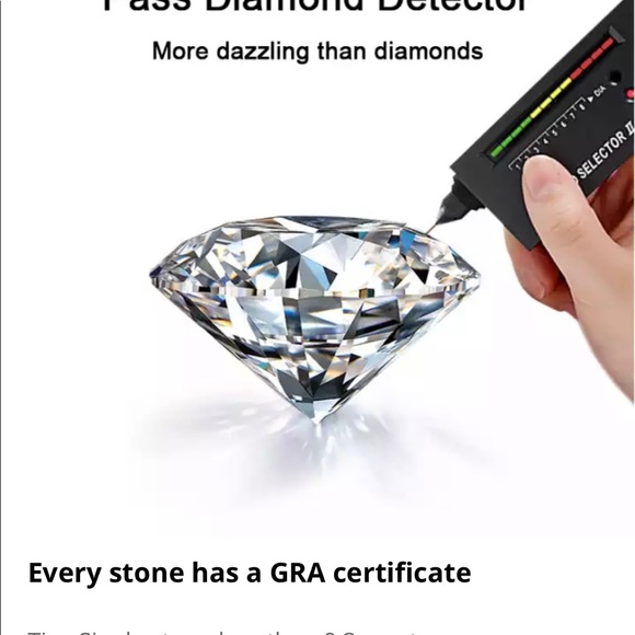 4.5ct moissanite ring with certificate - Picture 14 of 15